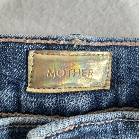 MOTHER The Insider Crop Step Fray Jeans in "Girl Crush" Sz. 27 DEFECTS - Picture 3 of 13